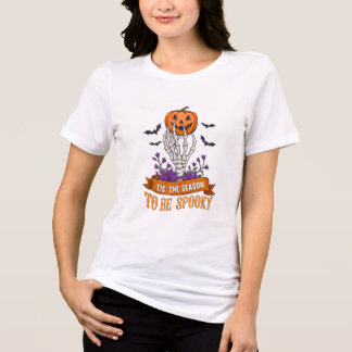 Het Is Het Seizoen Om Een Enge Skelet Hand Hallowe Tri-Blend Shirt