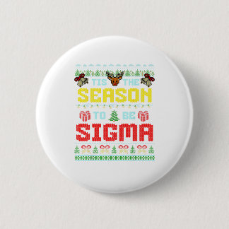 Het Is Het Seizoen Om Sigma Kerstmis Brainrot Iron Ronde Button 5,7 Cm