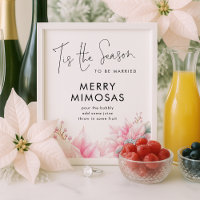 Het is het seizoen Poinsettia Mimosa Bruidsborrel