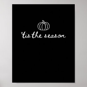 Het Is Het Seizoen Pompoen Herfst Dankdag Poster