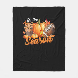 Het Is Het Seizoen Pompoenblad Latte Herfst Dankda Fleece Deken