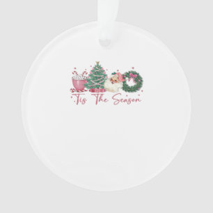 Het Is Het Seizoen Prettig Kerstmis Schattig Kerst Ornament
