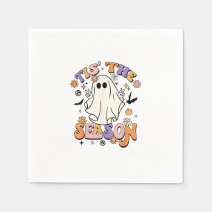 Het Is Het Seizoen Retro Halloween Feestje Grappig Servet