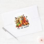 Het is het seizoen ronde sticker (Envelop)