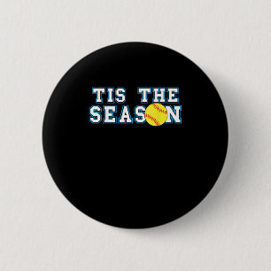 Het Is Het Seizoen Softbal Coach Creatieve Casual Ronde Button 5,7 Cm