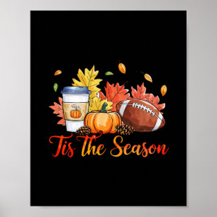 Het Is Het Seizoen Voetbal Herfst Seizoen Voetbal Poster