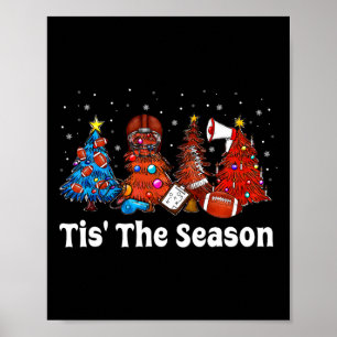 Het Is Het Seizoen Voetbal Kerst Ornamenten Voor A Poster