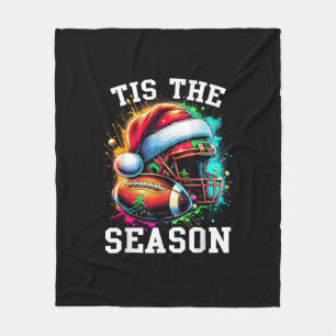 Het Is Het Seizoen Voetbal Moeder Kerstman Hoed Fleece Deken