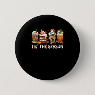 Het Is Het Seizoen Voetbal Pompoen Kruiden Hallowe Ronde Button 5,7 Cm