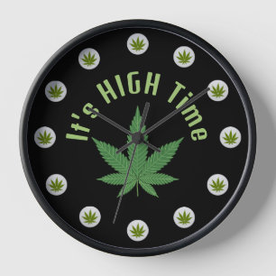Het is High Time Weed Leaf Green Paars Custom