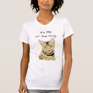 Het is ik of de kat, dag Fido, Grappig kat shirt