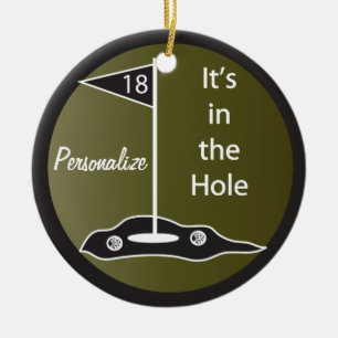 Het is in de Hole Golf Keramisch Ornament