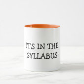 Het is in de Syllabus mok docent / professor gesch (Midden)