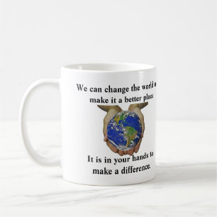 Het is in je handen om een verschil te maken. koffiemok