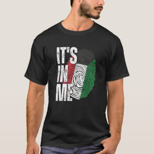 Het is in Me Koeweit Vlag Vingerprint Kuwaiti Heri T-shirt