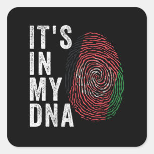 Het is in mijn DNA - Afghanistan vlag Vierkante Sticker