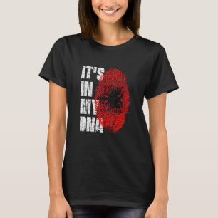 Het is in mijn DNA Albanië vlag Albanees T-shirt