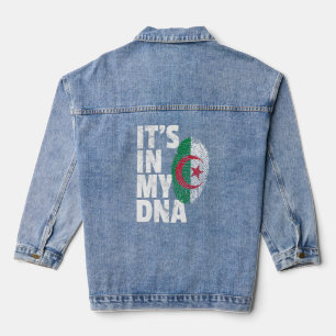 Het is in mijn DNA Algerijnse Algerijnse Mannen vr Denim Jacket