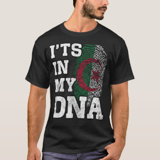 Het is in mijn DNA Algerijnse vingerafdruk Proud A T-shirt