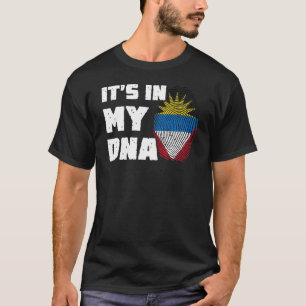 Het is in mijn DNA Antigua en Barbuda Vingerprin T-shirt