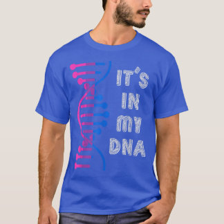 Het is in mijn DNA-Bisexualiteit vlag LGBT Bi Prid T-shirt