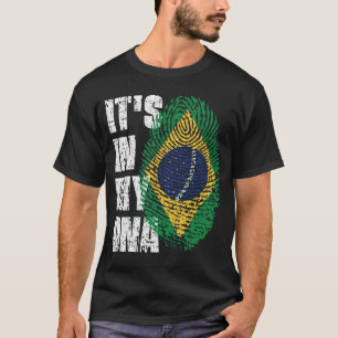 HET IS IN MIJN DNA Brazilië Flag Boy Girl Gift T-shirt