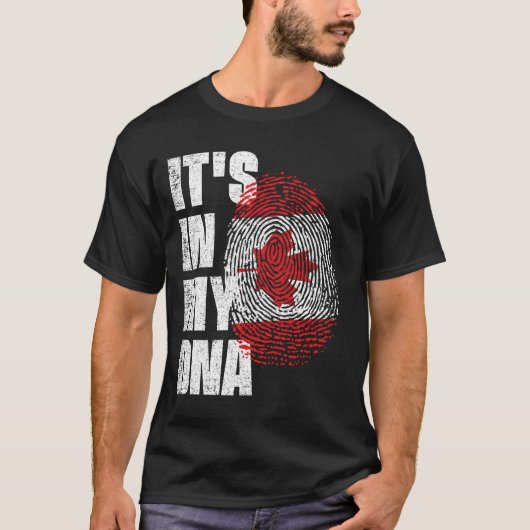 HET IS IN MIJN DNA Canada vlag T-shirt (Voorkant)