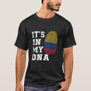 Het is in mijn DNA Colombianen Proud Colombia Flag T-shirt