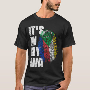 HET IS IN MIJN DNA-Comoren Vlag T-shirt