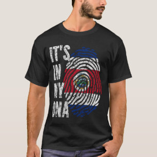 HET IS IN MIJN DNA Costa Rica Vlag Mannen Kinderen T-shirt