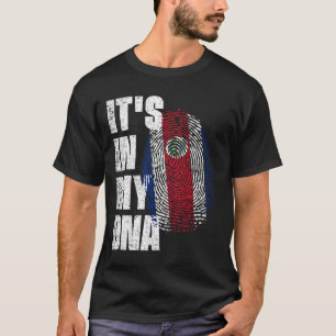 HET IS IN MIJN DNA-Costa Rica-vlag T-shirt