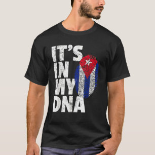 Het is in mijn DNA Cuba vlag Cubaanse Mannen vrouw T-shirt