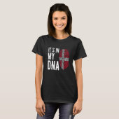 Het is in mijn DNA Denemarken vlag Deens T-shirt (Voorkant volledig)