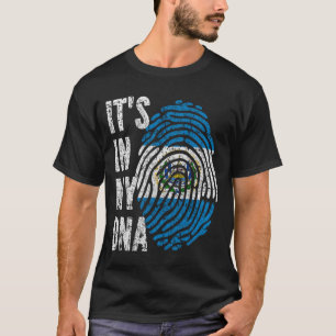 HET IS IN MIJN DNA El Salvador Vlag Mannen Kindere T-shirt