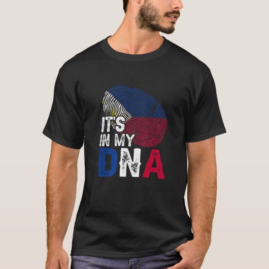 Het is in mijn DNA Filipijnen Vlag Patrio. T-shirt (Voorkant)