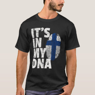 HET IS IN MIJN DNA Finland Flag Pride Nationaal La T-shirt
