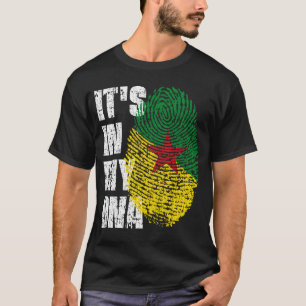 HET IS IN MIJN DNA, Frans Guyana Flag Boy Girl Gif T-shirt