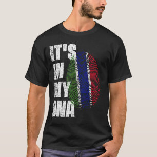 HET IS IN MIJN DNA Gambia vlag T-shirt