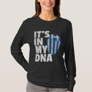 Het is in mijn dna-Grieks-Griekse vlaggengeur T-shirt
