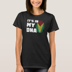 Het is in mijn DNA Guyana Vingerprint Mannen Vrouw T-shirt