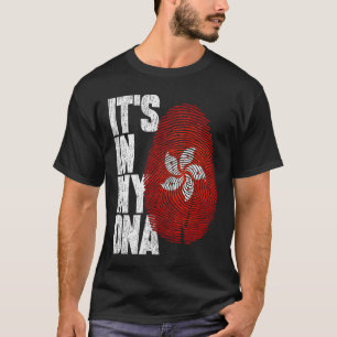 Het is in mijn DNA Hong Kong trotse vlag van Hong  T-shirt