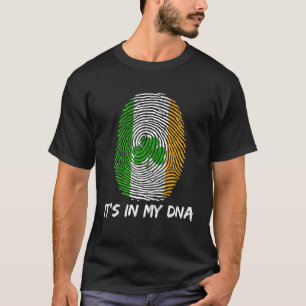 Het is in mijn DNA Irish Fingerprint Shamrock St P T-shirt