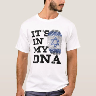 Het is in mijn DNA-Israëliër I Love Israel Flag Jo T-shirt