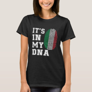 Het is in mijn DNA Italiaanse vlag. T-shirt
