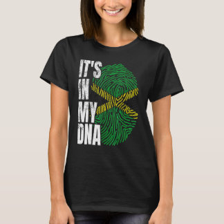 Het is in mijn DNA Jamaicaanse vlag Jamaica Black  T-shirt