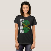 Het is in mijn DNA Jamaicaanse vlag Jamaica Black T-shirt (Voorkant volledig)