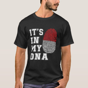 Het is in mijn DNA Java Proud Gift Indonesia vlag T-shirt