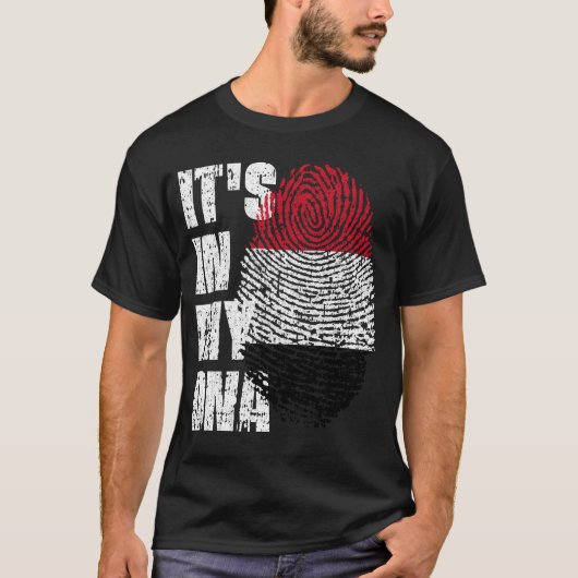 HET IS IN MIJN DNA Jemen Flag Boy Girl Gift T-shirt (Voorkant)