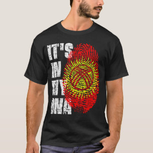 HET IS IN MIJN DNA Kirgizië Flag Boy Girl Gift T-shirt