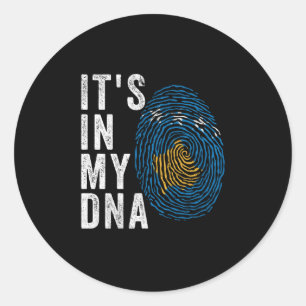 Het is in mijn DNA - Kosovo vlag Ronde Sticker